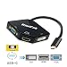 Produktbild Multifunktions-Displayport Adapter USB C der U89 zu HDMI/VGA/DVI Multiport Kabel Konverter Mini-in der Cobra Aussehen Thunderbolt Port Adapter für neue MacBook, Samsung Notebook, Huawei matebook Square