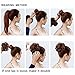 FESHFEN Hair Bun Updo Extensions?B? Hair pieces Hair Ribbon Ponytail Extensions Hair Scrunchy Scrunchies Wavy Curly Messy Hair Bun Extensions