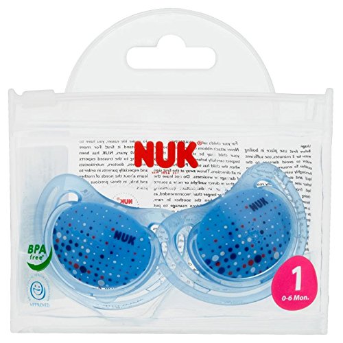 NUK Freestyle Size 1 Silicone Soother (0-6, Blue)