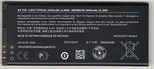Original Battery Nokia Lumia 950 DS – 950 LTE bv-t5e 3.85 V 3000 mAh 11.6 WH bvt5e
