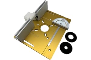 BRITPICK Router Table Insert Plate Aluminium Tongue and Groove Inverted Plate Trimming Machine Flip Board Multi-Function Woodworking Tool Engraving Machine Gold