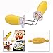 Produktbild OFKPO Set von 12 Maiskolbenhalter Grillzubehör Edelstahl Nadel Fruchtgabel für Grill,Picknick,Alltagsleben,Food Fruit Forks(Gelb)