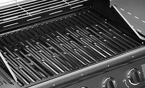 TAINO® Gasgrill BBQ Grill-Wagen 4 Edelstahl-Brenner TÜV Gasbrenner Farbe Schwarz - 5
