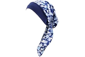 LIUPUUDLY Chemo Kopftuch Damen Mode Florales Turban Mütze Schlafmütze Kopfbedeckung für Krebs Haarverlust