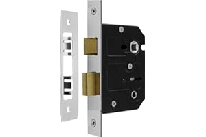 ARCHITECTURAL HARDWARE 2½ Inch - 63mm Bathroom Mortice Sash Lock Polished Chrome - 44mm Backset