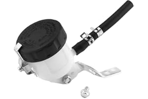 TBEST Motorcycle Brake Reservoir, Brake Master Cylinder Oil Reservoir Fluid Bottle w/Bracket replacement for SV650 03 09 SV100S 2003 2007