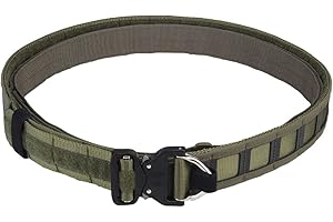 AMOC WOSPORT MOLLE Tactical Battle Belts, MOLLE Taktischer Gürtel mit Schnellverschluss-Metallschnalle, 107 x 4.6 x 1.2cm