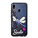 Produktbild ChoosEU Huawei P20 lite Hülle Silikon Muster Panda TPU Handyhülle Ultra Dünn Bumper Stoßfest Schwarz Silikonhülle Slim Case Schutzhülle Soft Design Cover - Libelle