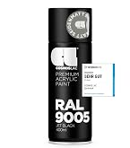 TRISTARcolor RAL 9005 Tiefschwarz Spraydose – 400 Ml, Seidenmatt, Schnelltrocknend