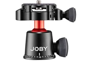 JOBY BallHead 3K PRO Precision Machined Ball Head, Made in Italy (with Arca-Swiss Compatible Quick Release Plate for Premium CSC and Mirrorless Cameras, Load Capacity up to 3 kg) JB91568-BWW