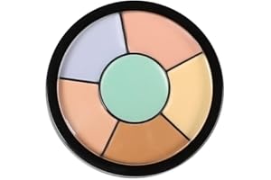 KARLOR Paleta de Corrector 6 en 1: Cremoso, Color Crema, Verde Contra Rojeces, Púrpura, Amarillo para Ojeras, Antiedad para Contorno de Ojos