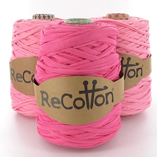 Next ReCotton 500 Stoffgarn Textilgarn Jerseygarn uni Farbe rosa