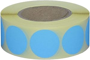 SIMHOA Markierungspunkte/Klebepunkte auf Rolle - Ø 30 mm - 1.000 Stück (Blau)