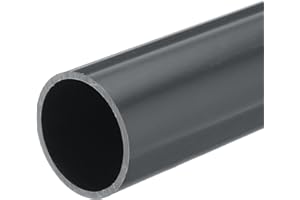 QUARKZMAN Tube Rigide en PVC Tube Rond 43,8mm ID 48mm OD 33cm de Long Gris Foncé pour Manchon de Câble de Conduite d'Eau
