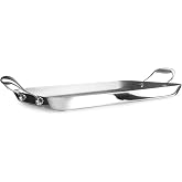 IBILI - Grill Triply Natural Triply 38X25 Cm, Stainless Steel, Suitable for Induction, Non-Stick