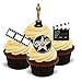 Produktbild FILM KAMERA ACTION HOLLYWOOD MUSTERMISCHUNG - - 12 essbare hochwertige stehende Kuchen Toppers - Hollywood Style Mix Film Camera Action