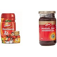 Dabur Chyawanprash 2X Immunity - 1kg with Dabur Honey - 50 g Free & Dabur Ashwagandhadi Lehya - 225 g