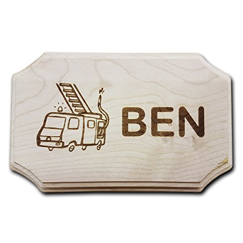 Preisvergleich Produktbild rechteckiges Türschild mit personalisierter Gravur als Wandschmuck, Namensschild, Türschild Deko etc.: roh, ca. 15,5 x 10 cm mit Gravur Ihres Fotos, Motives oder / und Wunschtext