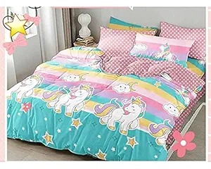 Hrudaya Babys Cotton Super Soft All Season Use Single Bed Comforter (Unicorn) Standard, 0-10Years