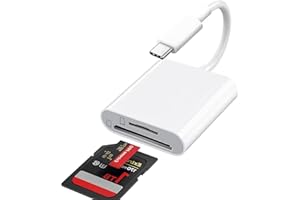 LUONANAVA USB C SD Card Reader, Type C Memory Card Reader Trail Camera Viewer with Dual Slot, USB C to SD Card Adapter for iPhone 17/16/15 Series, iPad, MacBook Pro/Air and More Type-C Devices, Plug and Play