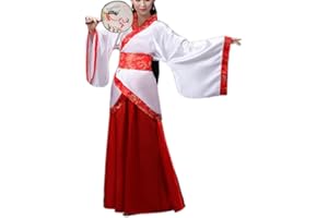 Oneyijun Costume Tang pour femme, style chinois antique, rétro, costume traditionnel, robe à manches longues pour spectacle, danse, spectacle, cosplay, fête