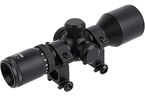 ToopMount 3-9x40E Cannocchiale tattico da caccia Cannocchiali da puntamento Reticolo rosso o verde Mirino ottico compatto con anelli di montaggio Weaver/Picatinny da 20 mm per sport all'aria aperta