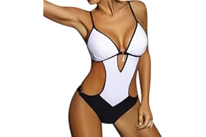 JFAN Costumi da Bagno Interi Donna Trikini Costume da Mare Spiaggia Piscina Sexy Costume da Bagno Intero Donna con Push-up Imbottitura