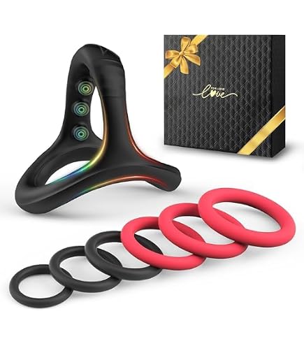 Kit De 2 Anneaux En Silicone Spirale - Cadeau Intime Pour Homme - Confortables, Lavables - Jeu De Couple