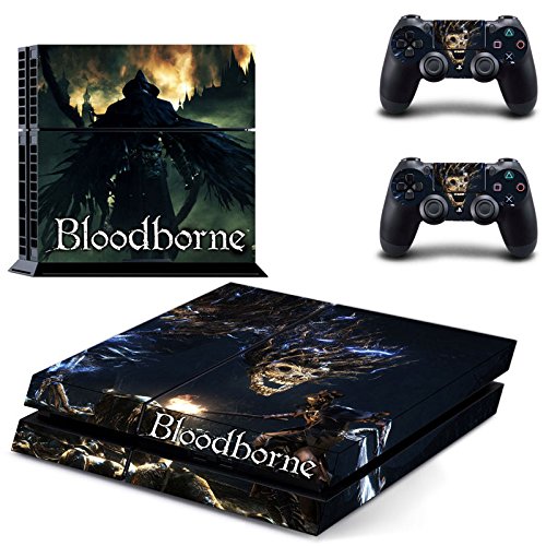 Preisvergleich Produktbild Playstation 4 + 2 Controller Aufkleber Schutzfolie Set - Bloodborne (4)