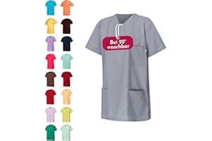 Clinotest Tunic for Men and Women, 95 Degrees Washable, Boil-Proof Tunics without Shrinkage, Slip-On Tunic Made of 50% Cotton, 50% Polyester, Work Wear, Care & Hospital, Nurse Shirt
