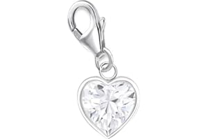 Goldene Hufeisen Karabiner Charm Anhänger für Bettelarmband Charmketten 925 Echt Silber