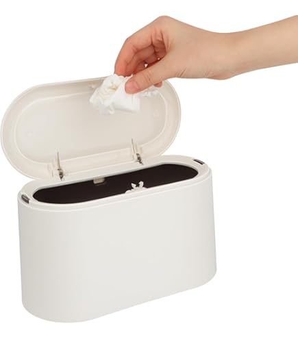 Cestino Da Tavolo Mini 1,5L | Design Inclinato | Doppia Manica Per Sacchetto | Materiale PP | Per Ufficio E Casa - Foto 8