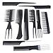 Accessotech 10 Piece Salon Hair Styling Hairdressing Hairdresser Barbers Plastic Combs Set