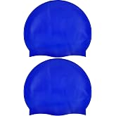 Newaner 2 Piezas Gorros de nataci&oacute;n Gorra de Ba&ntilde;o de Silicone, protecci&oacute;n para los o&iacute;dos