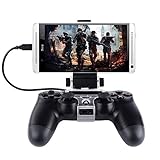 KONKY Support Telephone pour Manette PS4 Support Clip avec Câble OTG Micro USB compatible avec Téléphone Samsung Sony Hauwei HTC LG