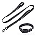 Produktbild Splink Hundeleine Halsband Set Reflektierende Verstellbare Nylon Hundehalsband mit 2 D-Ring und 3 m Reflektierende 2 griffe Hundleinen für mittelgroße und große Hunde (Halsband 43-60 cm)