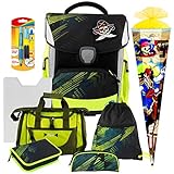 FEDERMAPPE mit 2 Klappen (ungefüllt) - SCHLAMPERETUI - SCHUHBEUTEL mit Kordelzugverschluss und Reißverschluss-Vortasche.