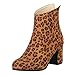 Produktbild Dorical Kleid Stiefeletten für Damen/Frauen Leopard Kurzschaft Blockabsatz Heel Reißverschluss Halbschaft Komfort Stiefel Damenstiefel Reitstiefel Winterstiefel Gr 35-43(Gelb,40 EU)