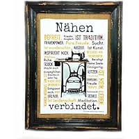 Nähen verbindet. Druck Poster Nähmaschine AnneSvea Sewing Handmade Deko