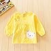 Lovely Girl Smocks Baby Feeding Clothes Baby Bibs Cute Bear ,Yellow