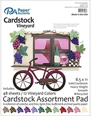 Accent Design Paper Accents ADP8511.1103 8.5 x 11 Smooth Vineyard Assorted Cardstock Pad