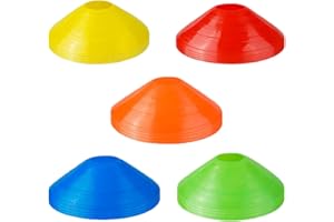 BAMBOOPACK Conos de fútbol de 20 Unidades de Conos de Disco de Agilidad para Deportes de fútbol Cono de Entrenamiento de fútbol