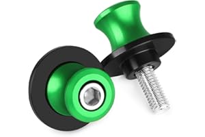‎KONGZEE Kawasaki Z650 Z900 2017 2018 2019 M8 8mm Schwingenschutz Schwingenadapter Ständer Bobbins Spool Racingadapter Ständeraufnahme Grün