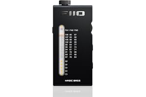 FiiO RR11 bärbar HiFi FM-stereoradiomottagare med analog PVR-inställning, BASS+3D-ljudeffekter, 64 MHz-108 MHz (svart, Hi-Res