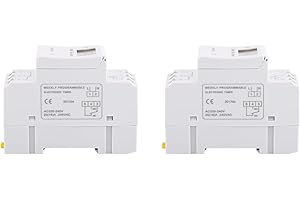 YDuupxe 2 Pezzi Interruttore Orario Digitale Display LCD relè Elettronico Programmabile Settimanale Timer Digitale Interruttore 16 Timer ON e off per Il Controllo di Lampioni al Neon