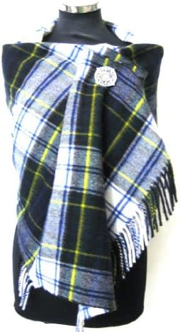 100% Lambswool Stole: Soft Merino wrap by Highland Tweeds in Scotland - Dress Gordon Tartan