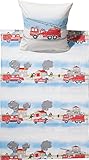 Kinderbutt Bettwäsche Renforcé bleu Größe 100×135 cm (40×60 cm) - 2