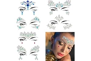 Halloween Gesicht Juwelen Sticker – Strass Tattoos & Body Jewels Für Festival, Party & Karneval