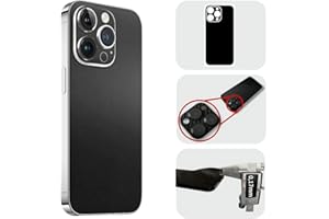 TF Skins Skin Adecuado para Apple iPhone 15, 15 Pro, 15 Pro MaxAdhesivo para la Parte Trasera para protecciónCompatible con Casi Todas Las Fundas (Negro Mate, iPhone 15 P