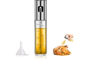 NOKDAL Spray Huile Cuisine Vaporisateur Huile D'olive Pulvérisateur D'huile en Verre Spray de Cuisson Cuisine avec Entonnoir Pulvérisateur à Huile à Vinaigre Cooking Spray pour Cuisine Barbecue Salade